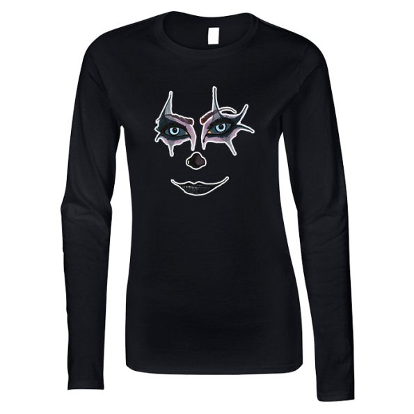 Eyes-Nose-and-Mouth-Womans-long-sleeve-t-shirt-black