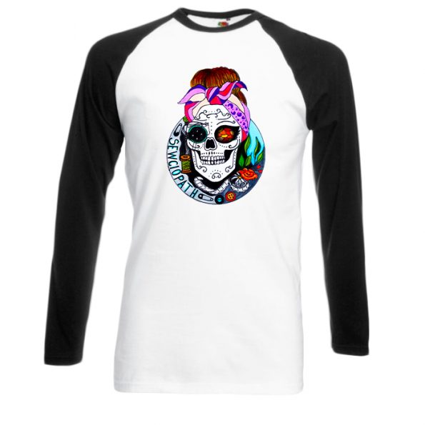Fiesta-del-Muertos-Male-Long-Sleeve-Baseball-T-Shirt