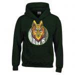 Working file with all products and graphicsYouth Hooded Sweatshirt Forest Green