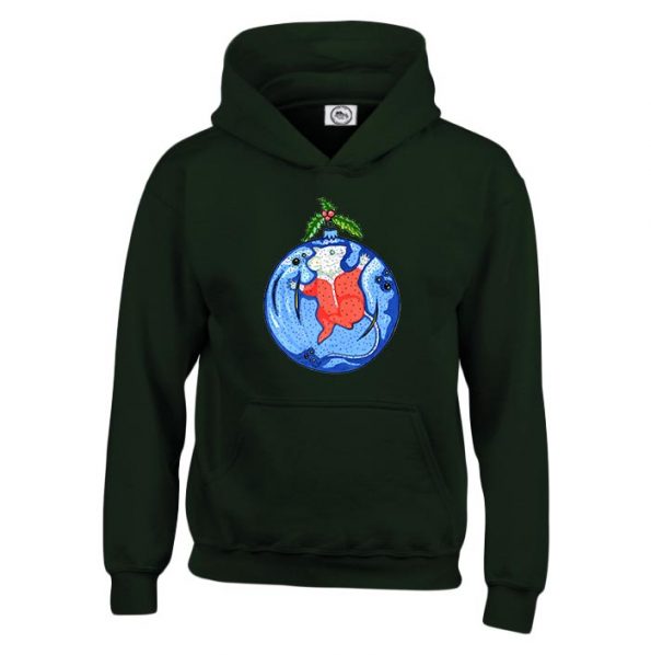 Youth Hooded Sweatshirt Forest Green